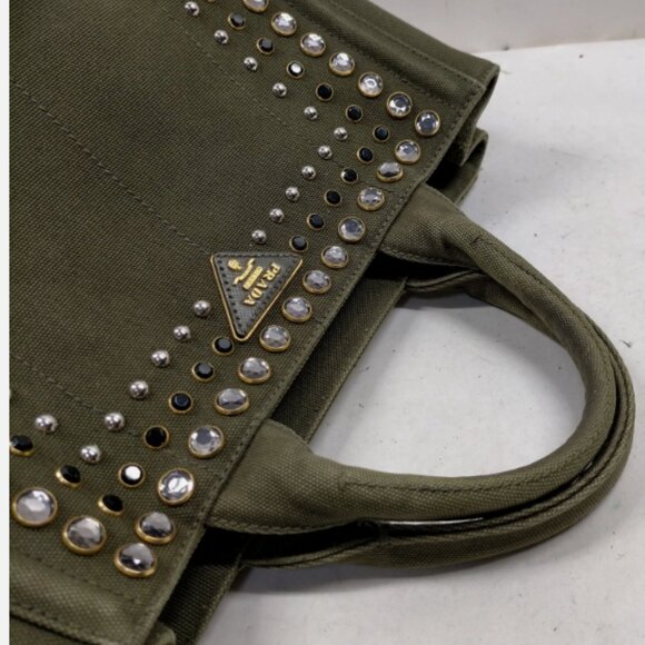 ❌SOLD❌ Prada Small Bijoux Canapa Tote Bag - Picture 3 of 7